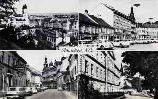 Bild einer Postkarte aus Amstetten