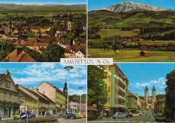 Bild einer Postkarte aus Amstetten