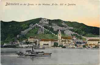 Bild einer Postkarte aus Dürnstein